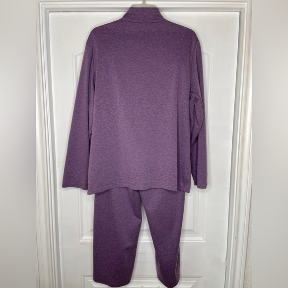 Allison Daley Purple Two Piece Jacket and Pants Size Large - Picture 2 of 14